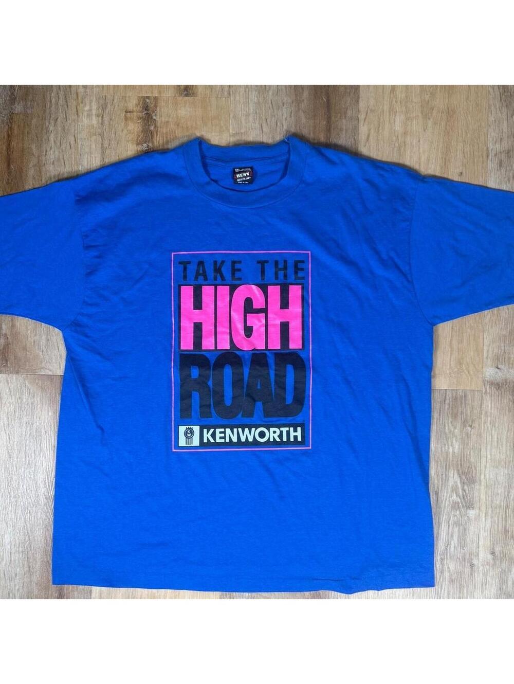 90s Kenworth Blue Trucking Single Stitch T-Shirt – Tagged Size XXL